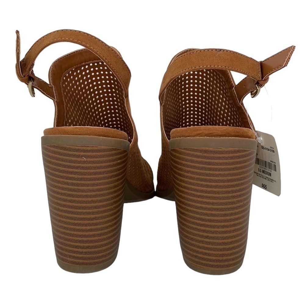 a.n.a Heels Shoes Sandals NWT Madelyn Mesh Cognac Brown Size 9.5 - Picture 11 of 14